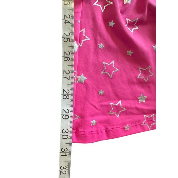 Halara Flared Leg High Waisted Pants Star Print Bubblegum Pink Size S NWT - Picture 10 of 10